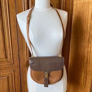 Vintage Gucci Brown Leather Crossbody Bag
